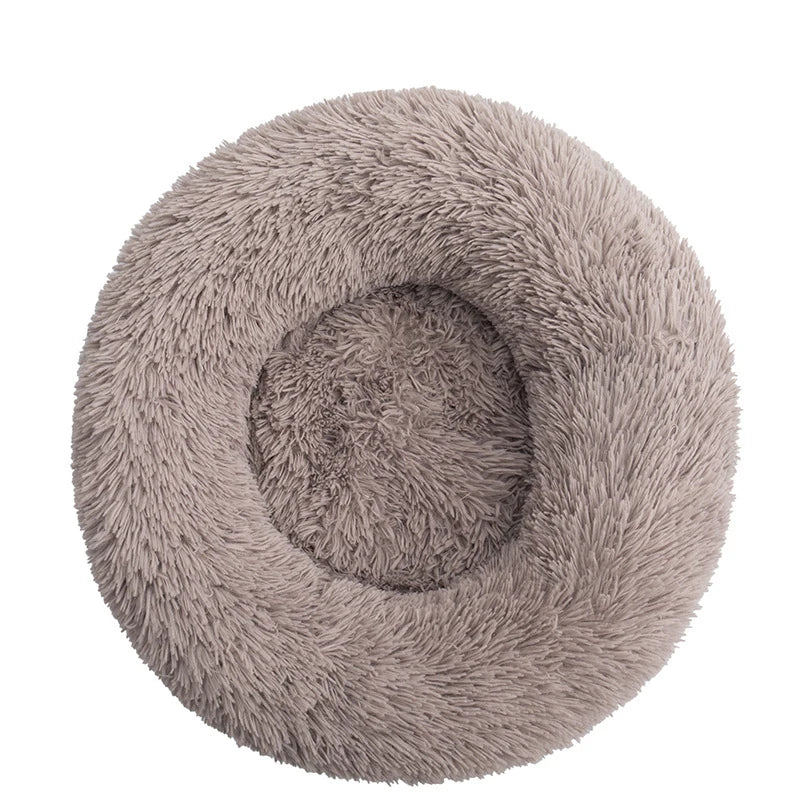 Orthopedic Donut Pet Bed – Calming Anti-Anxiety Round Dog & Cat Sofa, Washable Plush Bolster Bed (Fits 15.7–39.4 in / 40–100 cm)
