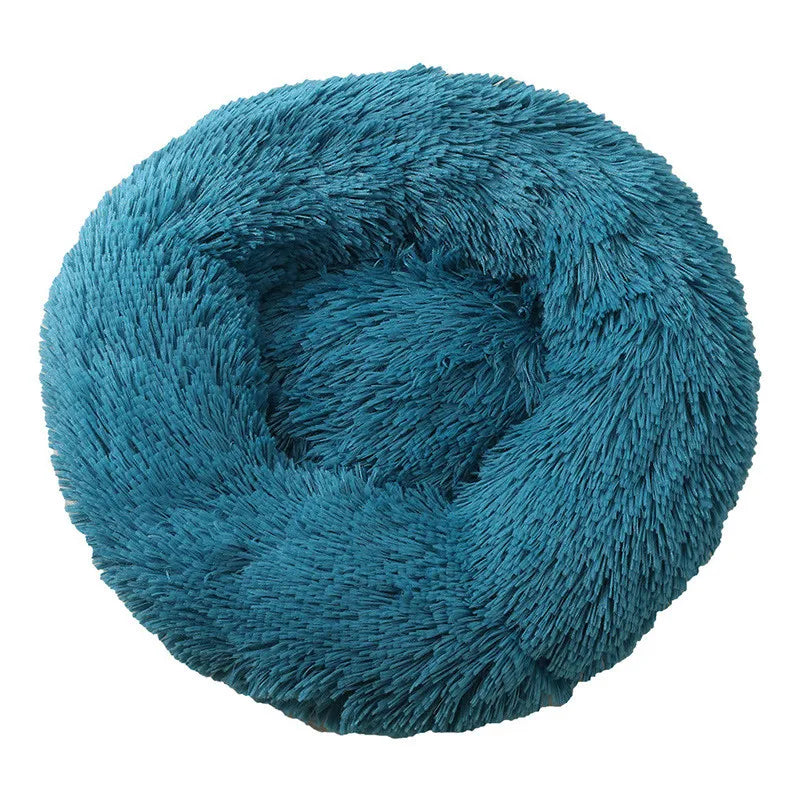 Orthopedic Donut Pet Bed – Calming Anti-Anxiety Round Dog & Cat Sofa, Washable Plush Bolster Bed (Fits 15.7–39.4 in / 40–100 cm)