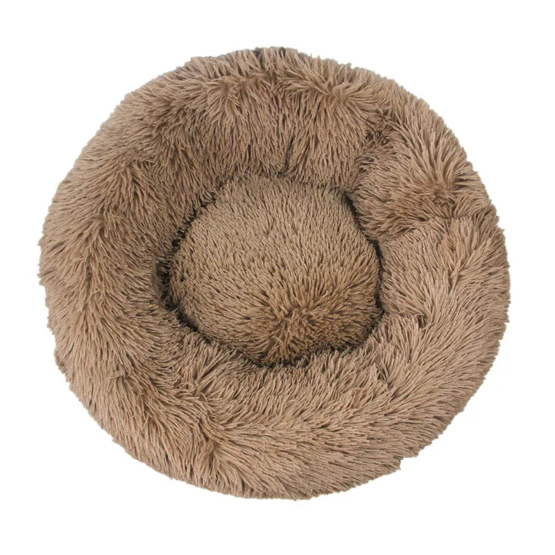 Orthopedic Donut Pet Bed – Calming Anti-Anxiety Round Dog & Cat Sofa, Washable Plush Bolster Bed (Fits 15.7–39.4 in / 40–100 cm)