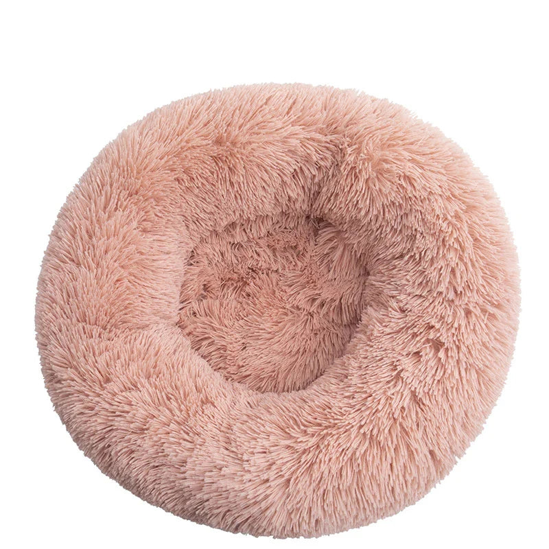 Orthopedic Donut Pet Bed – Calming Anti-Anxiety Round Dog & Cat Sofa, Washable Plush Bolster Bed (Fits 15.7–39.4 in / 40–100 cm)
